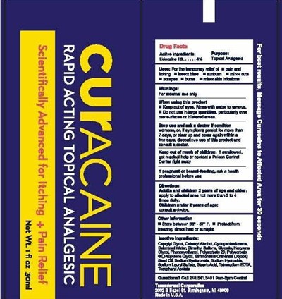 Curacaine_label_primary_lidocaine HCl (Curacaine Label Primary Lidocaine HCl)